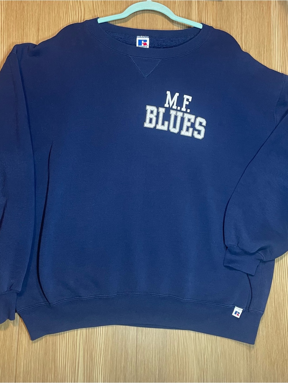 Vintage Russell Athletic Malcolm X College Sweatshirt XXL Navy Blue USA Made